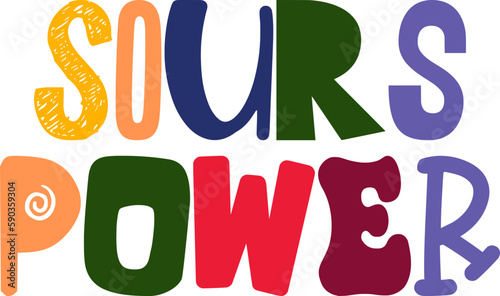 Sours Power Calligraphy Illustration for Gift Card, Flyer, Poster, Stationery