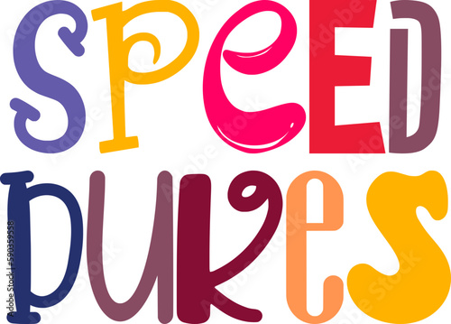 Speed Dukes Typography Illustration for Brochure, Icon, Mug Design, Poster