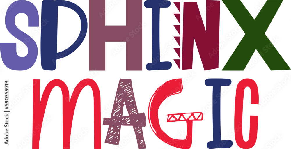 Sphinx Magic Calligraphy Illustration for Flyer, Bookmark , Decal, Icon Sphinx Magic Calligraphy Illustration for Flyer, Bookmark , Decal, Icon