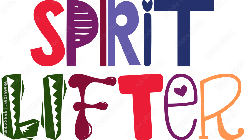 Spirit Lifter Hand Lettering Illustration for Newsletter, Infographic, Stationery, Postcard Spirit Lifter Hand Lettering Illustration for Newsletter, Infographic, Stationery, Postcard