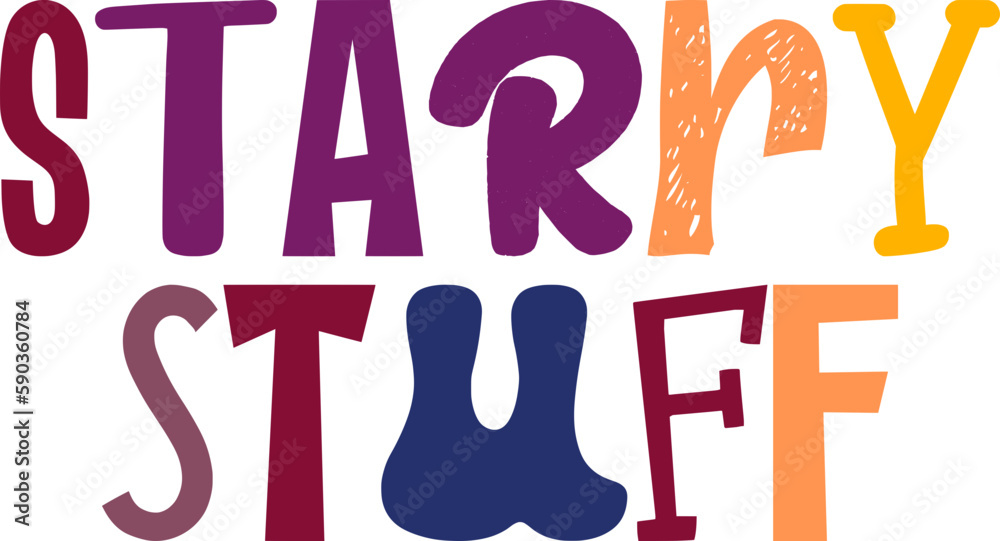 Starry Stuff Typography Illustration for Infographic, Flyer, Decal, Newsletter Starry Stuff Typography Illustration for Infographic, Flyer, Decal, Newsletter