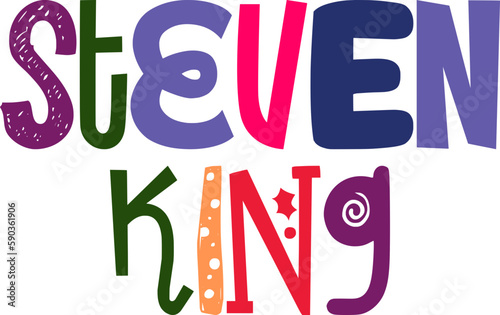 Steven King Calligraphy Illustration for Banner, Sticker , Presentation , Stationery photo