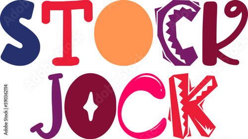 Stock Jock Calligraphy Illustration for Sticker , Banner, Bookmark , T-Shirt Design