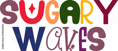 Sugary Waves Calligraphy Illustration for Icon, Packaging, Presentation , Brochure