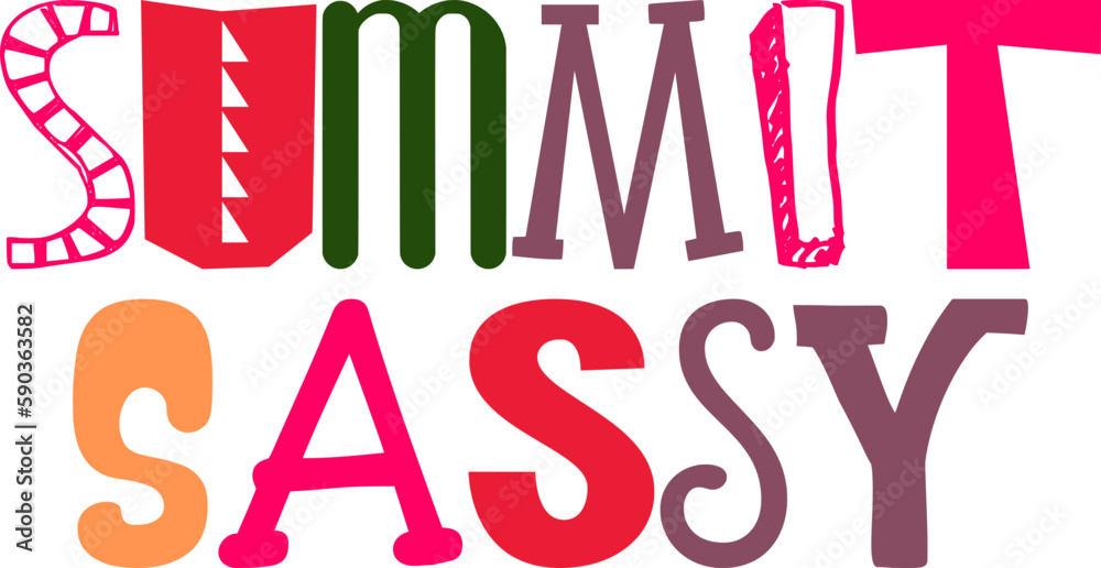 Summit Sassy Calligraphy Illustration for Book Cover, Mug Design, Logo, Poster