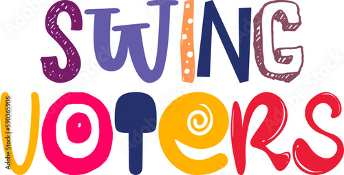 Swing Voters Calligraphy Illustration for Brochure, Motion Graphics, Packaging, Newsletter