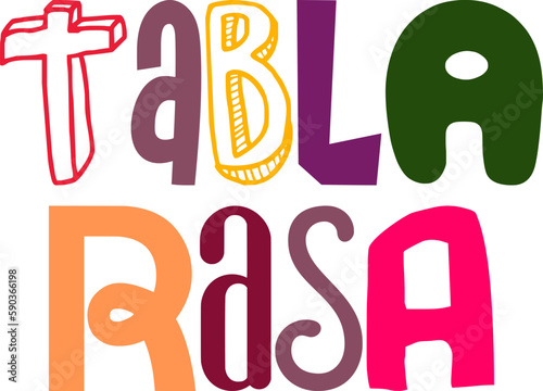 Tabla Rasa Hand Lettering Illustration for Icon, Brochure, Poster, Presentation 