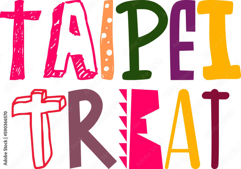 Taipei Treat Typography Illustration for Social Media Post, Flyer, Mug Design, Motion Graphics Taipei Treat Typography Illustration for Social Media Post, Flyer, Mug Design, Motion Graphics