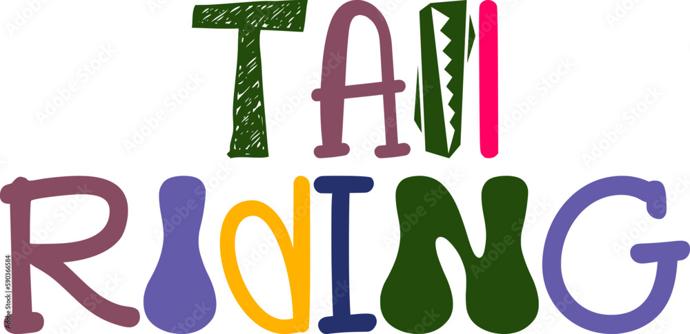 Tail Riding Hand Lettering Illustration for Infographic, Logo, Social Media Post, Magazine Tail Riding Hand Lettering Illustration for Infographic, Logo, Social Media Post, Magazine