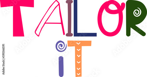 Tailor It Calligraphy Illustration for Packaging, Social Media Post, Stationery, Brochure