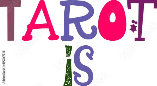 Tarot Is Typography Illustration for Motion Graphics, Brochure, Label, Flyer