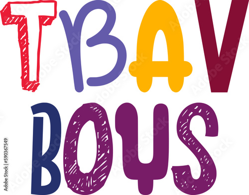 Tbav Boys Hand Lettering Illustration for T-Shirt Design, Icon, Decal, Presentation 