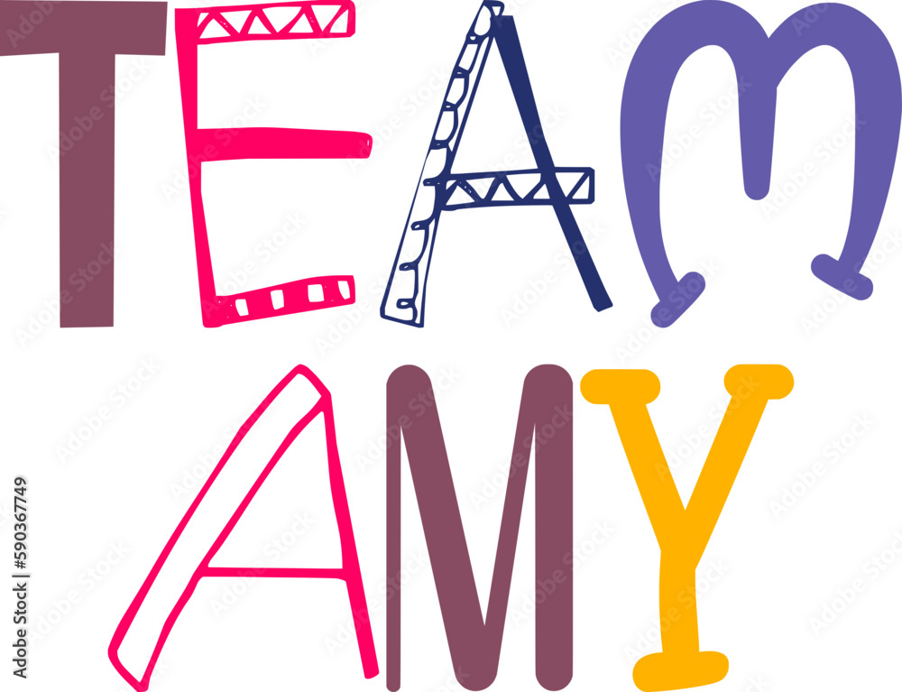 Team Amy Calligraphy Illustration for Icon, Poster, Bookmark , Logo Team Amy Calligraphy Illustration for Icon, Poster, Bookmark , Logo