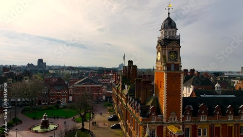Wallpaper Mural Aerial footage of Leicester market in Leicester, a city in England’s East Midlands region, UK Torontodigital.ca