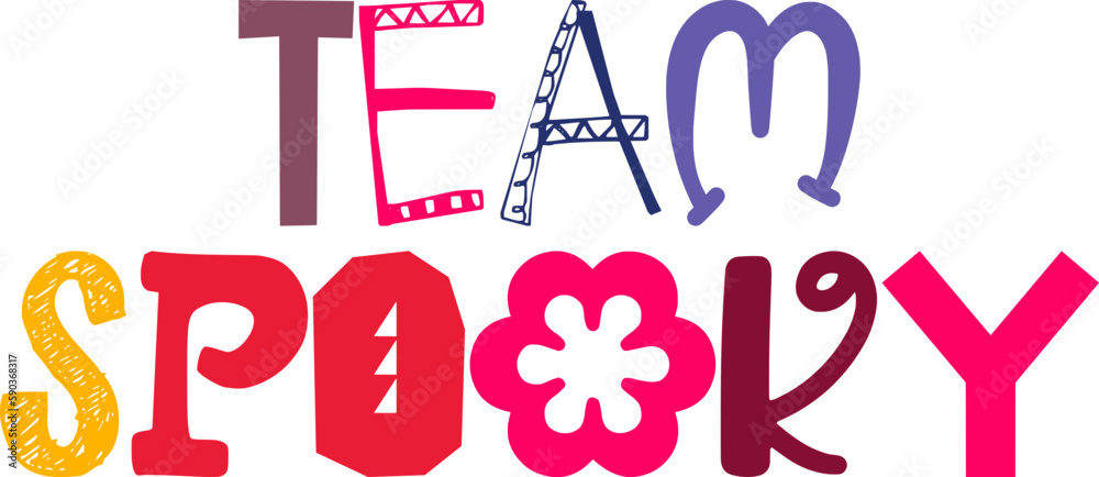 Team Spooky Calligraphy Illustration for Logo, T-Shirt Design, Magazine, Bookmark Team Spooky Calligraphy Illustration for Logo, T-Shirt Design, Magazine, Bookmark