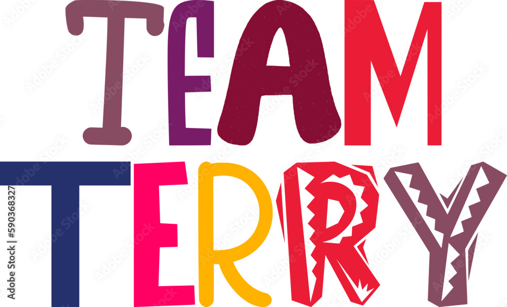 Team Terry Hand Lettering Illustration for Social Media Post, Sticker , Motion Graphics, Logo