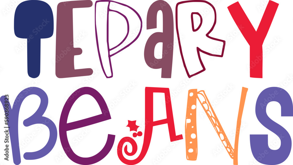 Tepary Beans Typography Illustration for Presentation , Motion Graphics, Icon, Infographic Tepary Beans Typography Illustration for Presentation , Motion Graphics, Icon, Infographic