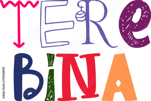 Tere Bina Calligraphy Illustration for Stationery, Mug Design, Bookmark , Postcard 
