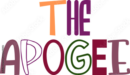 The Apogee Hand Lettering Illustration for Motion Graphics, Presentation , Magazine, Logo