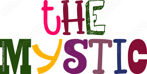 The Mystic Hand Lettering Illustration for Bookmark , Motion Graphics, Banner, Poster