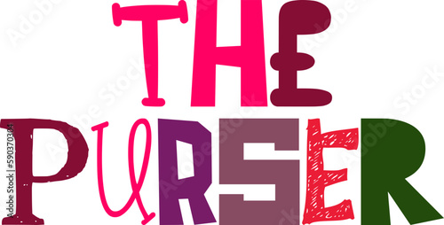 The Purser Hand Lettering Illustration for Stationery, Motion Graphics, Infographic, Bookmark 