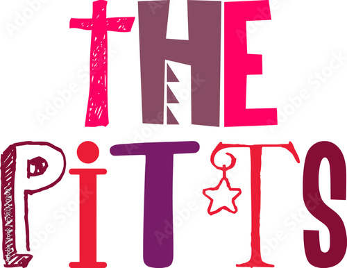 The Pitts Calligraphy Illustration for Gift Card, Presentation , Magazine, Postcard 
