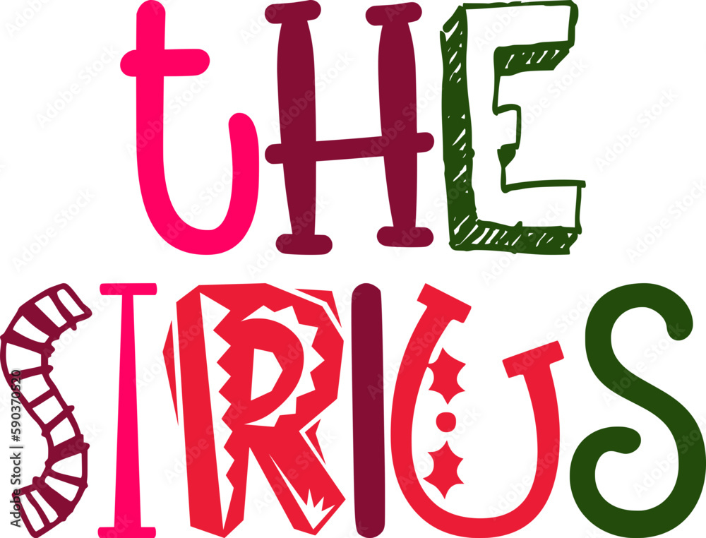 The Sirius Calligraphy Illustration for Newsletter, Sticker , Packaging, Mug Design The Sirius Calligraphy Illustration for Newsletter, Sticker , Packaging, Mug Design