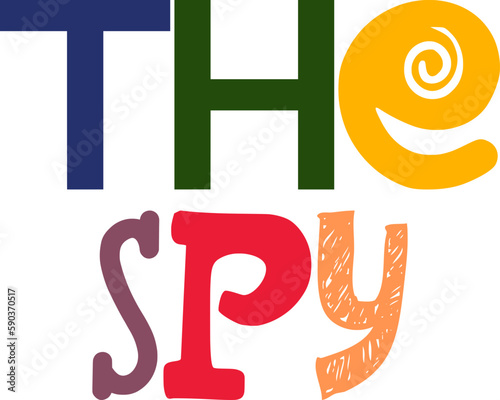 The Spy Typography Illustration for Banner, Book Cover, Packaging, Icon