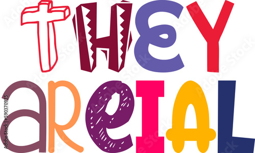 They Areial Calligraphy Illustration for Social Media Post, Brochure, Logo, Newsletter