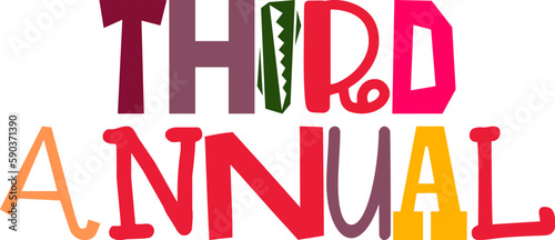 Third Annual Hand Lettering Illustration for Book Cover, Brochure, Social Media Post, Stationery
