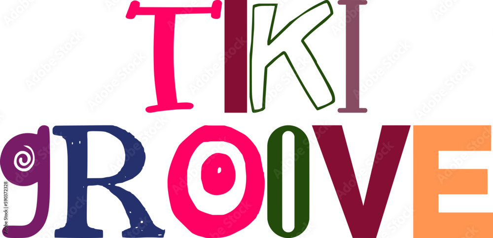 Tiki Groove Typography Illustration for Icon, Newsletter, Sticker , Motion Graphics Tiki Groove Typography Illustration for Icon, Newsletter, Sticker , Motion Graphics