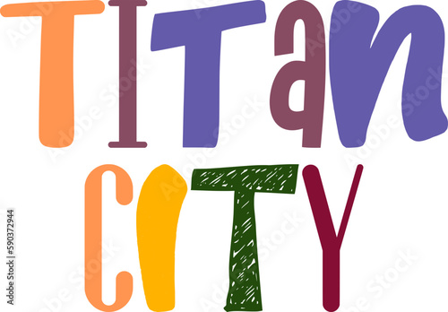 Titan City Hand Lettering Illustration for Book Cover, Poster, Mug Design, Motion Graphics