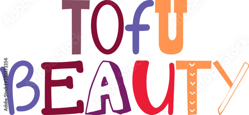 Tofu Beauty Typography Illustration for Banner, Poster, Gift Card, Brochure