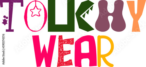 Touchy Wear Calligraphy Illustration for Book Cover, Brochure, Logo, Infographic