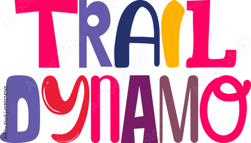 Trail Dynamo Typography Illustration for Infographic, Packaging, Gift Card, Decal