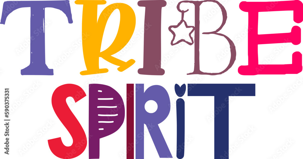 Tribe Spirit Typography Illustration for Flyer, Infographic, Postcard , Social Media Post Tribe Spirit Typography Illustration for Flyer, Infographic, Postcard , Social Media Post