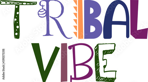 Tribal Vibe Typography Illustration for Magazine, Newsletter, Packaging, Flyer
