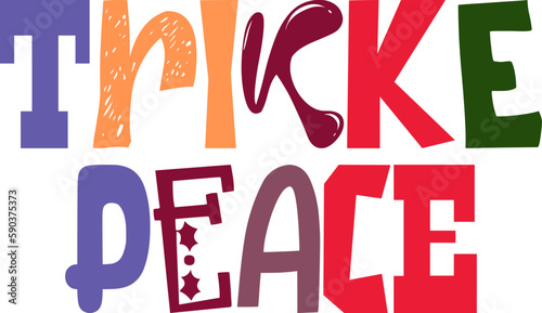 Trikke Peace Typography Illustration for T-Shirt Design, Icon, Postcard , Stationery