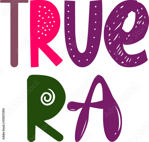 True Ra Calligraphy Illustration for Stationery, Label, Logo, Sticker  photo
