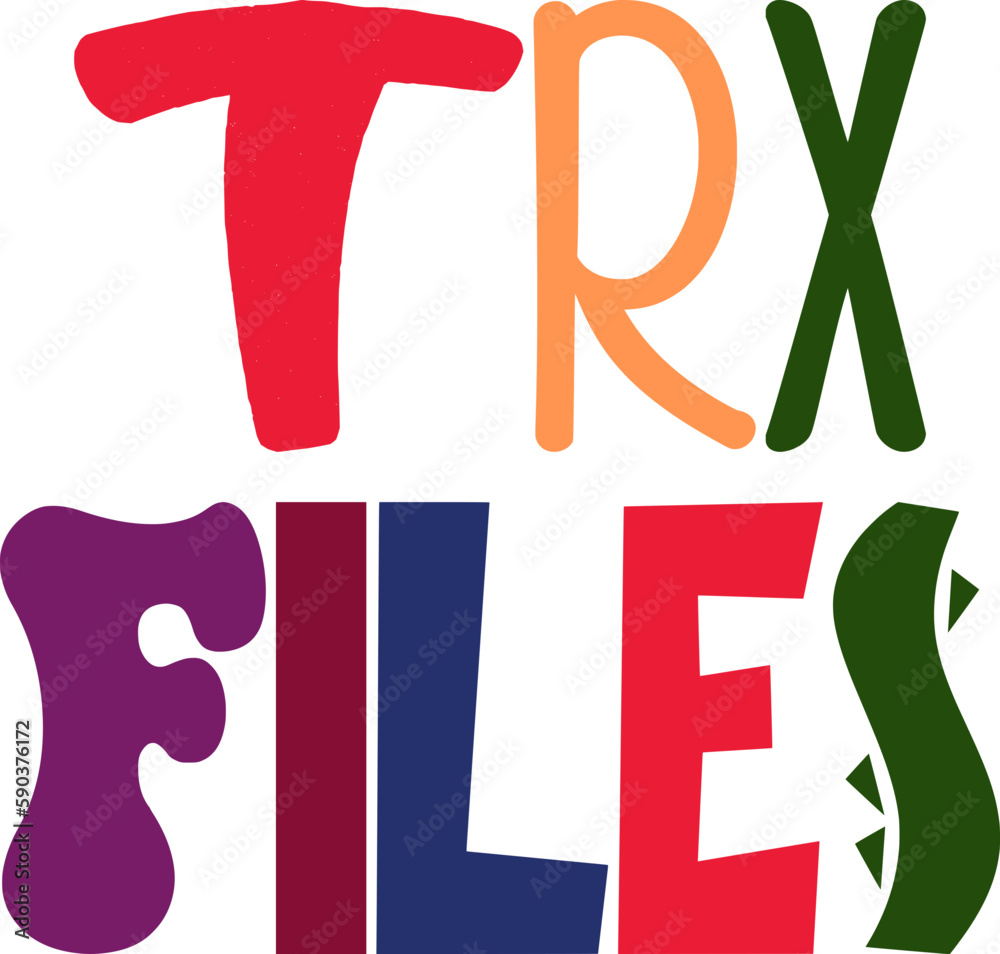 Fototapeta premium Trx Files Calligraphy Illustration for Social Media Post, Brochure, Decal, Stationery