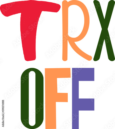 Trx Off Calligraphy Illustration for Presentation , Motion Graphics, Decal, Gift Card