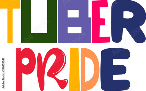 Tuber Pride Hand Lettering Illustration for Label, Packaging, Book Cover, Icon
