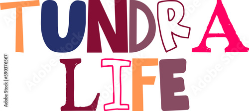 Tundra Life Calligraphy Illustration for Newsletter, Bookmark , Packaging, Flyer