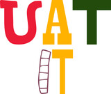 Uat It Hand Lettering Illustration for Sticker , Gift Card, Logo, Infographic