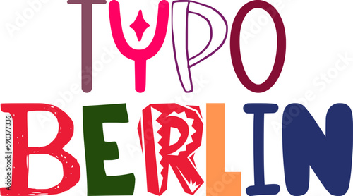 Typo Berlin Typography Illustration for Book Cover, Banner, Postcard , Flyer