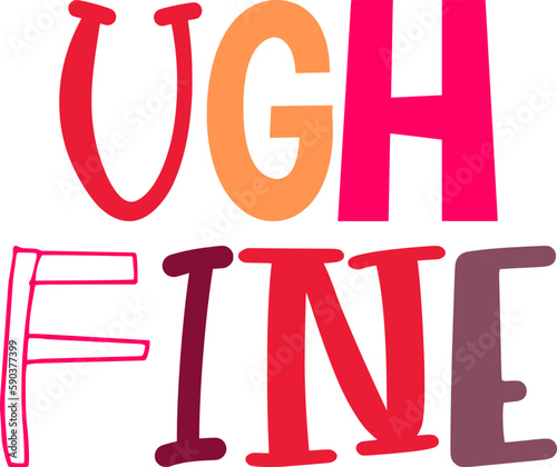 Ugh Fine Hand Lettering Illustration for Brochure, Postcard , Newsletter, Poster