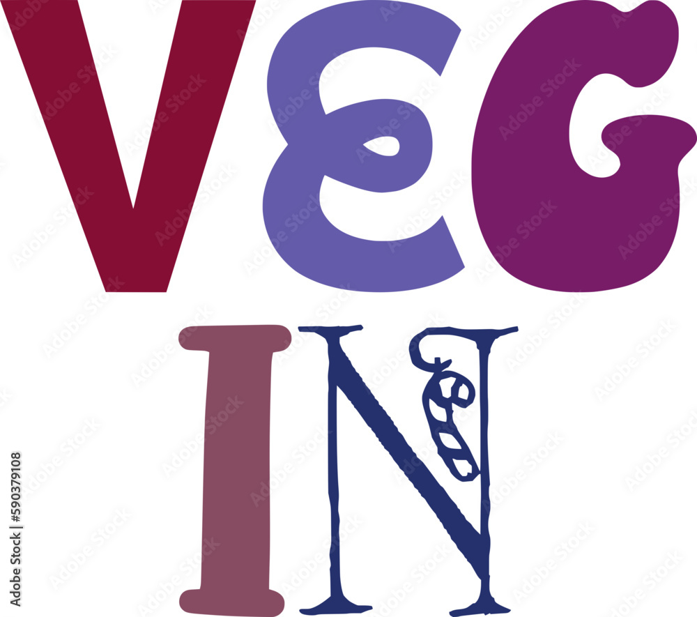 Veg In Calligraphy Illustration for Social Media Post, Presentation , Mug Design, Flyer Veg In Calligraphy Illustration for Social Media Post, Presentation , Mug Design, Flyer