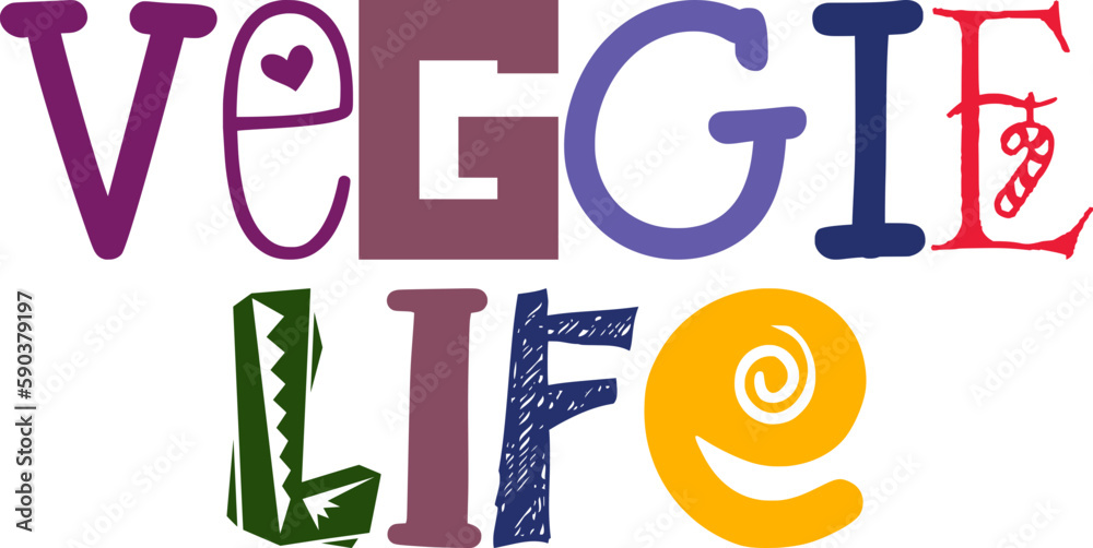 Veggie Life Calligraphy Illustration for T-Shirt Design, Sticker , Presentation , Motion Graphics Veggie Life Calligraphy Illustration for T-Shirt Design, Sticker , Presentation , Motion Graphics