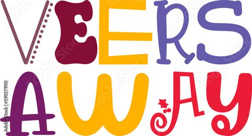 Veers Away Hand Lettering Illustration for Decal, Flyer, Poster, Icon