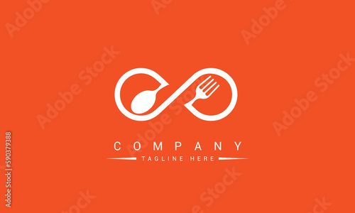 spoon and fork logo simple element